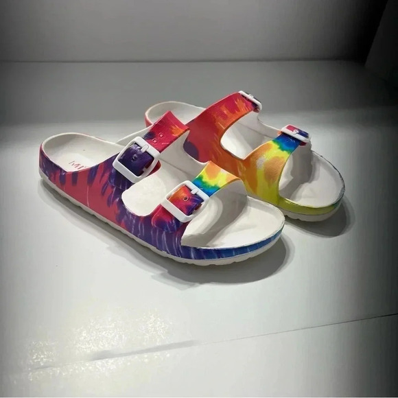 ***NWOT*** MIA Jasmin Dual Buckle Tie Dye Girls Sandals - Picture 7 of 8